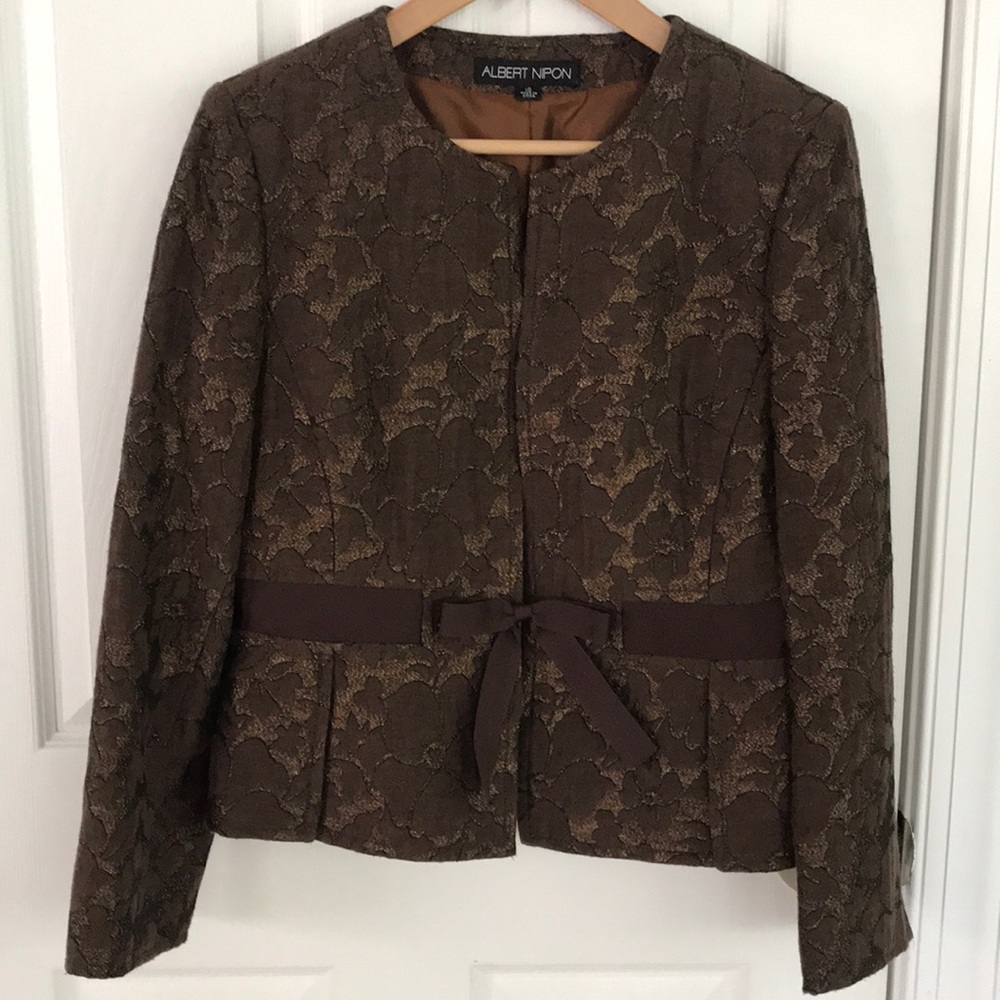 Albert Nipon beautiful metallic cocktail blazer 😍